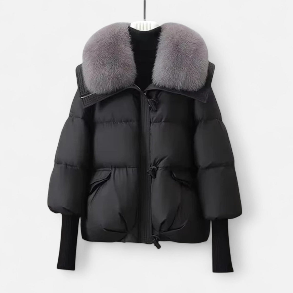 Women’s Versatile Fur-Collar Down Winter Jacket with Thick design