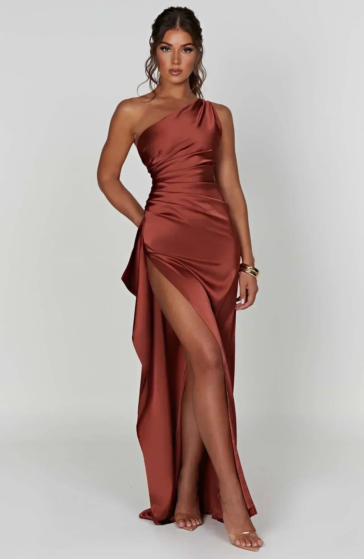Stylish Formal Party Asymmetric Evening Dress for Women